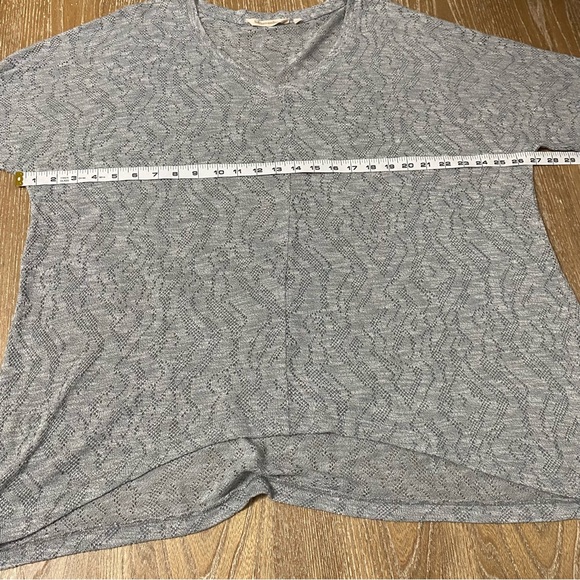 Soft Surroundings Open Knit Short Sleeve Oversized Sweater Womens XL Tunic Gray - Picture 7 of 10